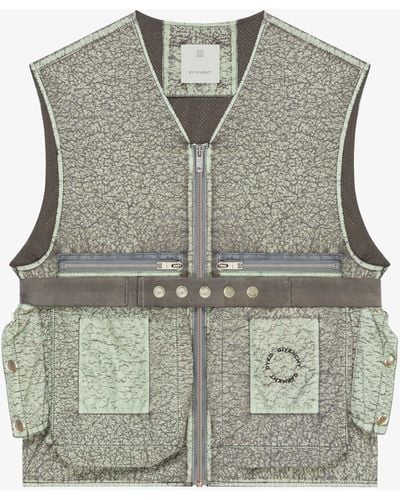Givenchy Vest With Crackled Effect - Gray