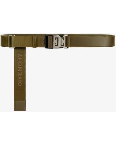 Givenchy Cintura 4G Release Buckle in pelle e webbing - Bianco