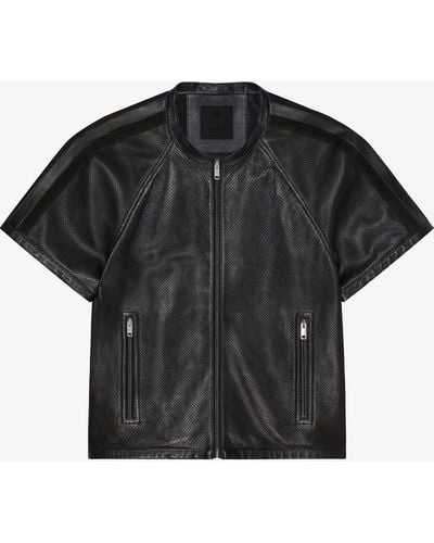 Givenchy Blouson en cuir perforé - Noir