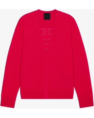 Givenchy Cardigan 4G in cachemire e seta - Rosso