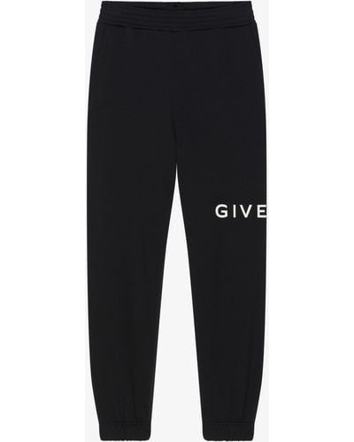 Givenchy Pantaloni da jogging slim Archetype in tessuto garzato - Nero