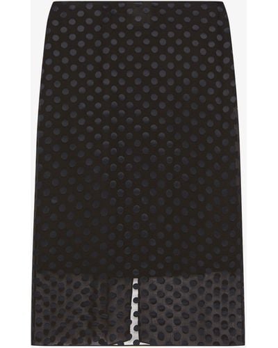 Givenchy Skirt In Polka Dots Dévoré Satin - Black