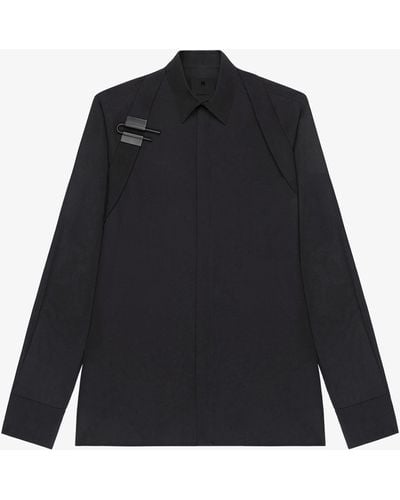 Givenchy Camicia in popeline con armatura U-Lock - Nero