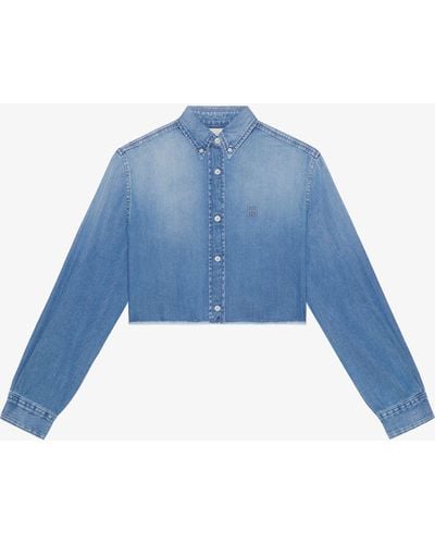Givenchy Camicia corta in denim - Blu