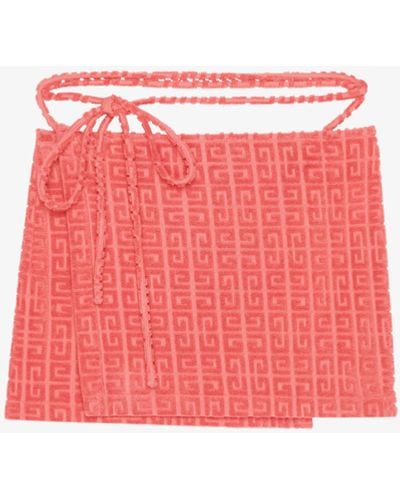 Givenchy Minigonna a portafoglio in spugna di cotone 4G - Rosso