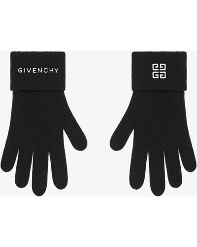 Givenchy 4G Wool Knit Gloves - Black