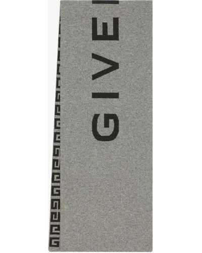 Givenchy Écharpe double face 4G en laine et cachemire - Gris