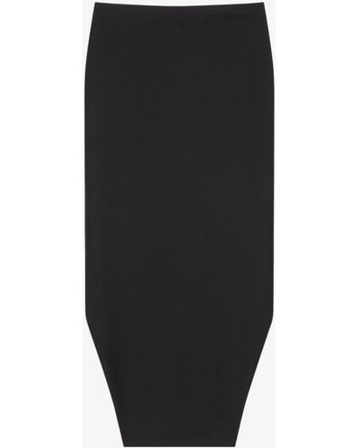 Givenchy Jupe asymétrique en laine et mohair - Noir
