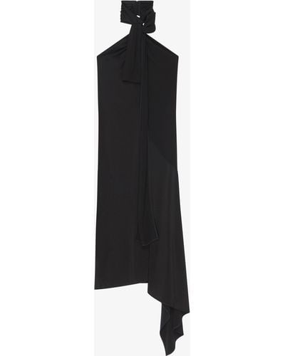 Givenchy Robe en crêpe envers satin avec lavallière - Noir