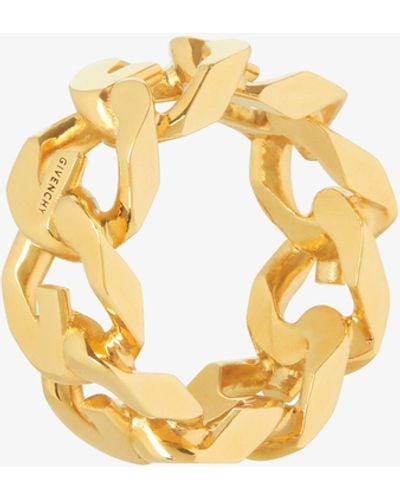 Givenchy Anello G Chain in metallo - Metallizzato
