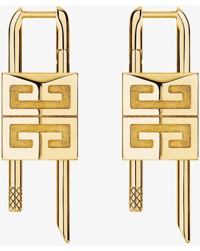Givenchy Boucles d'oreilles Lock en métal - Métallisé