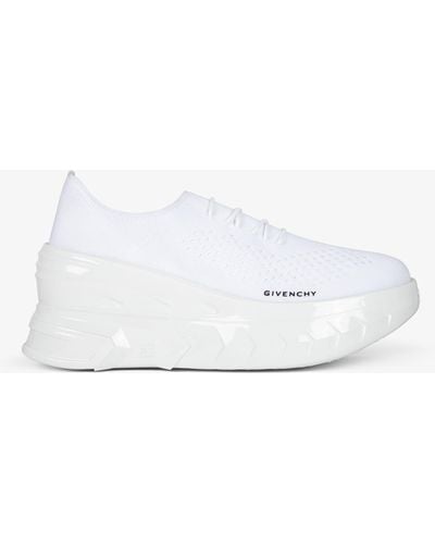 Givenchy Sneakers compensées Marshmallow en gomme et maille - Blanc