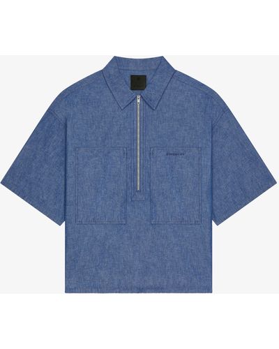 Givenchy Overshirt in denim chambray - Blu