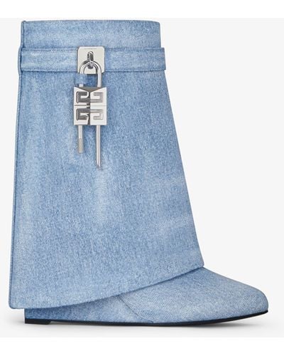 Givenchy Shark Lock Ankle Boots - Blue