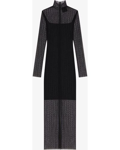 Givenchy Robe en dentelle 4G avec strass - Noir