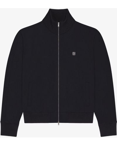 Givenchy Tracksuit Jacket In Fleece With 4g Detail - Blue