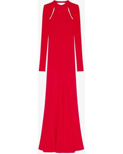 Givenchy Robe du soir en stretch sable avec chaînes - Rouge
