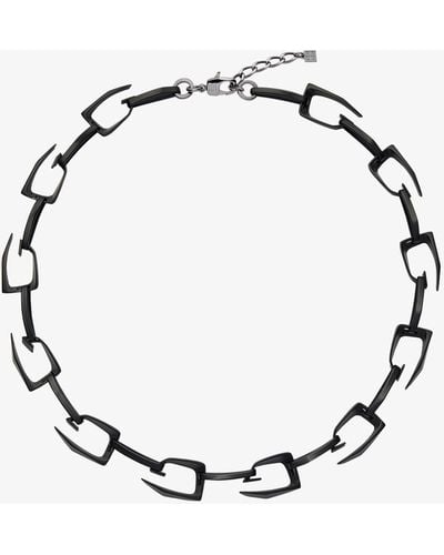 Givenchy Medium Giv Cut Necklace In Metal And Enamel - Metallic