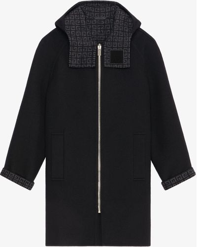 Givenchy Coat With Hood - Black