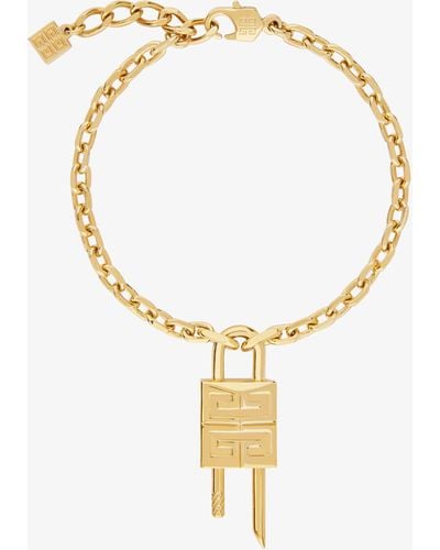 Givenchy Bracelet Lock mini en métal - Métallisé