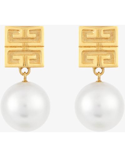 Givenchy Orecchini 4G con perle - Bianco