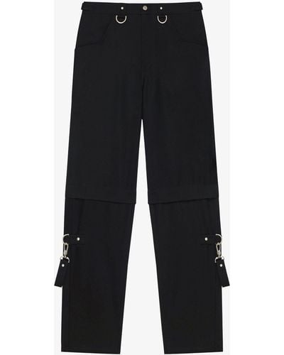 Givenchy Pantalon deux en un détachable en laine avec bretelles - Noir