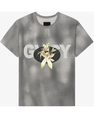 Givenchy Flower Boxy Fit T-Shirt - Gray