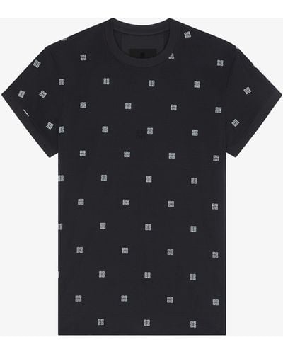 Givenchy T-shirt slim à effet superposé en tulle 4G - Noir