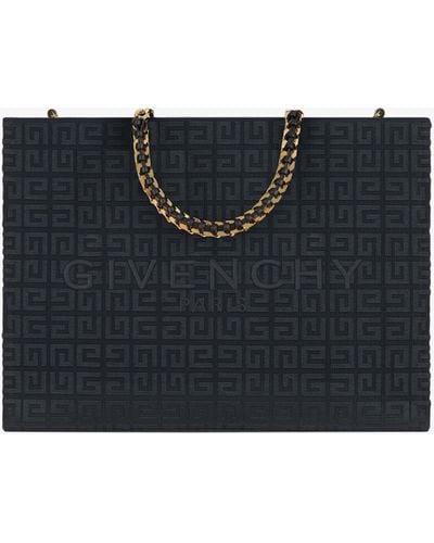 Givenchy G-Tote media in tela 4G con catena - Nero