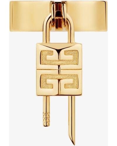 Givenchy Bague Lock mini en métal - Métallisé