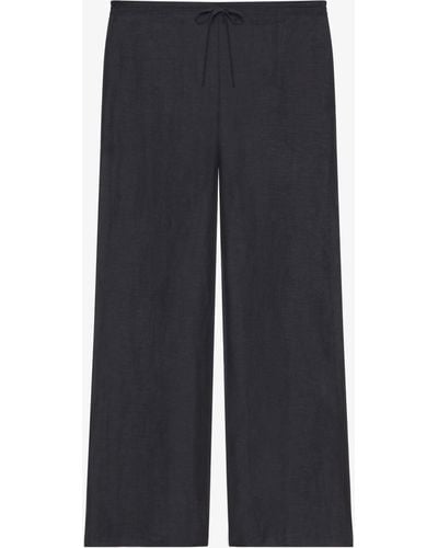 Givenchy Pantaloni in seta e lino - Blu