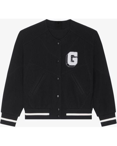 Givenchy Bomber College in lana - Nero
