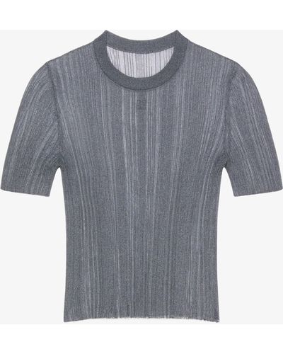 Givenchy Pullover slim in maglia trasparente - Grigio