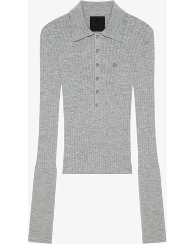 Givenchy Pullover stile polo in lana - Bianco