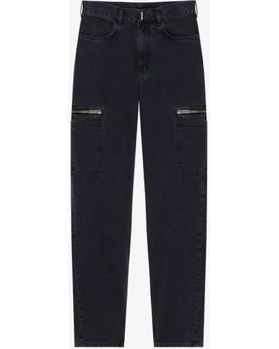 Givenchy Pantaloni cargo in denim - Blu