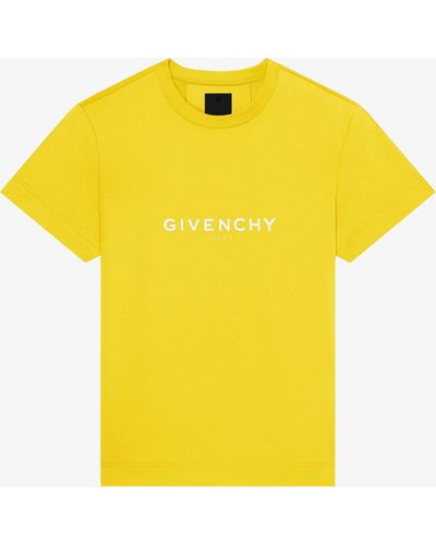 Givenchy T-shirt slim Reverse in cotone - Giallo