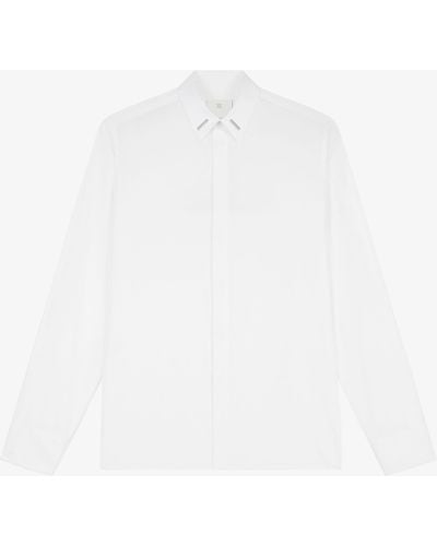 Givenchy Chemise en popeline avec détails col - Blanc