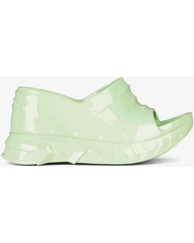 Givenchy Marshmallow Wedge Sandals - Green