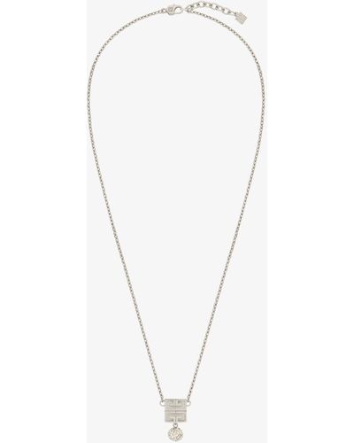 Givenchy Collana 4G in metallo con cristalli - Bianco