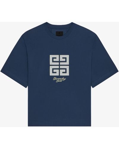 Givenchy 4g T-shirt In Cotton - Blue