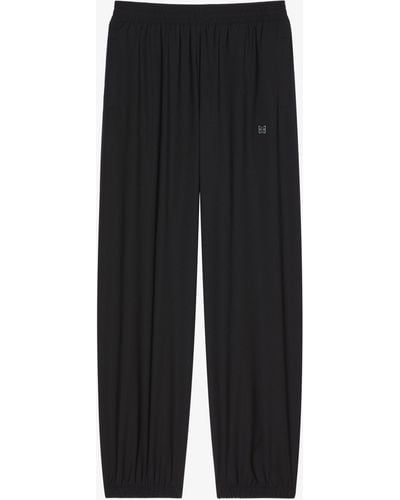Givenchy Jogger Trousers In Wool With 4g Detail - Black