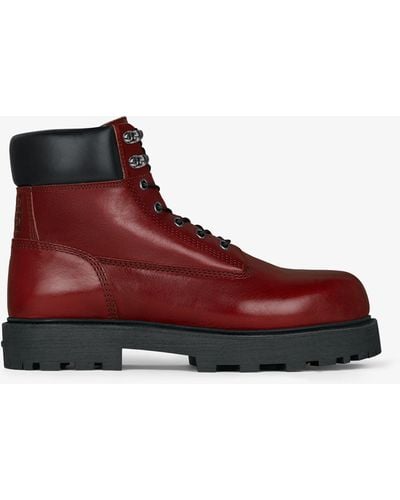 Givenchy Show Ankle Workboots - Red
