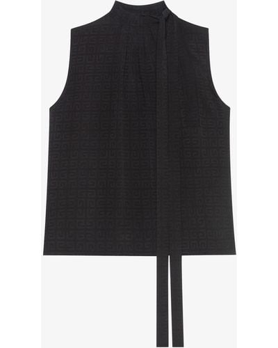 Givenchy Top en jacquard 4G avec lavallière - Noir