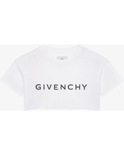 Givenchy T-shirt cropped Archetype en coton - Blanc