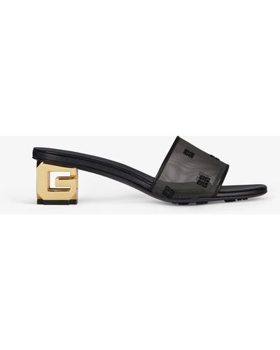 Givenchy Mule G Cube in rete trasparente 4G - Bianco