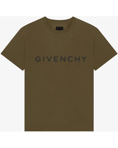 Givenchy T-shirt oversize Archetype in cotone - Verde