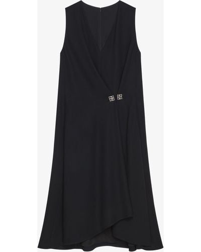 Givenchy Dress With 4G Detail And Pleated Effect - Black