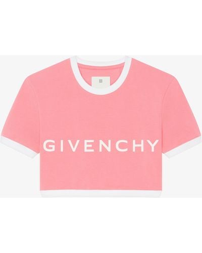 Givenchy Cropped T-Shirt - Pink