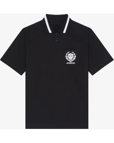 Givenchy Crest Polo Shirt - Black