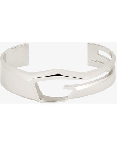 Givenchy Bracciale Giv Cut in metallo - Bianco